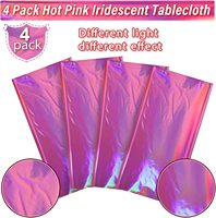 Handgemachte rosa reflektierende Kunststoff Einweg Tischdecke Rolle gedruckt Party Tischdecken Vlies Einweg Esstisch Abdeckung