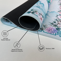 Tapis de jeu pliable de style chinois américain pour Mahjong, anti-bruit, antidérapant et silencieux, pour les joueurs de Mahjong et de Poker