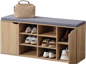 Moderno Mobile Porta Scarpe con Cuscino, Materiale in Legno, Colore Quercia Sonoma Naturale, <span class=keywords><strong>Dimensioni</strong></span> L103.5xH48xW29.5cm |   Modello 15928 13 - Product Image 4