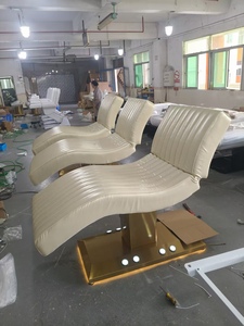 เตียงนวดหนัง PU รุ่นใหม่พร้อมพนักพิงศีรษะในตัว โครงเหล็กปรับได้ เฟอร์นิเจอร์ร้านเสริมสวย - Product Image 4