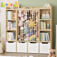Meuble de rangement multifonctionnel moderne tout-en-un pour chambre d'enfant, salle de jeux, bibliothèque et étagère à compartiments pour enfants