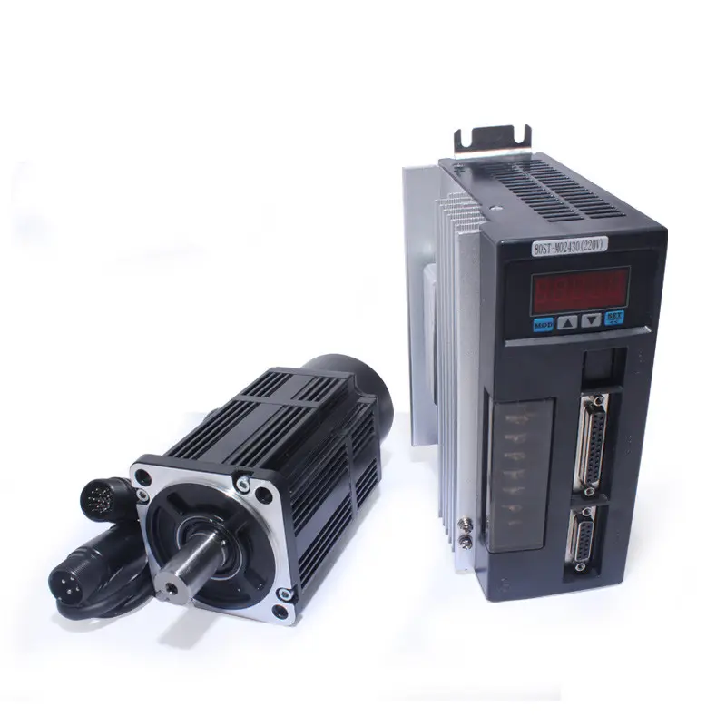 Fabriek Direct Slaes 220V 750W 2.39N.M 3000Rpm 80ST-M02430 Eenfase Ac Servo Motor Met Driver