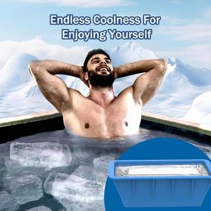 Moules à glaçons en silicone extra-larges, faciles à démouler, 8 lb et 4 lb, avec couvercle, pour baignoire à glace, bains à domicile - Product Image 2