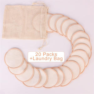 Produttore all'ingrosso lavabile personalizzato fibra di bambù carbone può essere riutilizzato struccante pad - Product Image 3