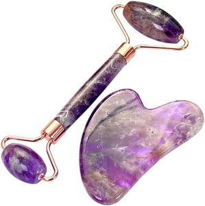 Custom Anti Aging pink Rose Natural Green Facial Jade Roller Heart Shaped Gua Sha With Jade Roller Set - Product Image 5