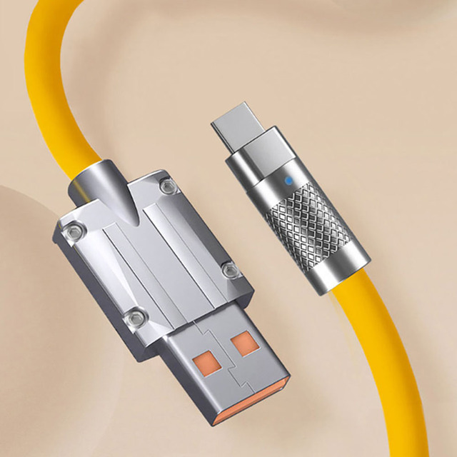 New Design Durable Zinc Alloy TPE 1.2m Fast Charging USB a to C Data Transfer Cable for Power Adapter Charger and Android Phone