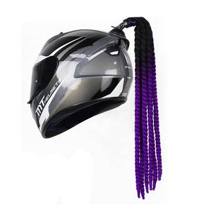 Decoraciones Coloridas para <span class=keywords><strong>Cascos</strong></span> de Moto, Trenzas para <span class=keywords><strong>Cascos</strong></span> de Motocicleta, 11 Colores, Trenza Doble, Cola de Caballo - Product Image 3