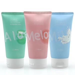 Emballage cosmétique en plastique vide personnalisé de 180 ml avec bouchon à clapet, nettoyant visage, lotion, soin de la peau, tube ovale souple à presser - Product Image 6