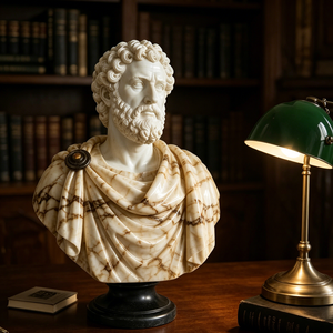Statue <span class=keywords><strong>de</strong></span> buste romain en marbre sculpté à la main, sculpture d'<span class=keywords><strong>empereur</strong></span> classique, portrait <span class=keywords><strong>de</strong></span> style grec pour la décoration intérieure - Product Image 4