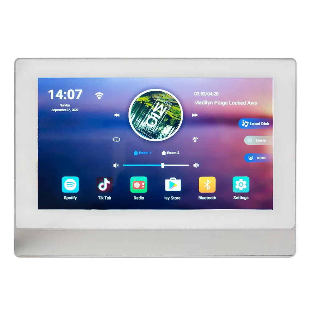 Aşmak SP-PW7820 7 ''dokunmatik ekran WiFi bluetooth Multiroom ekolayzır amplifikatör Android 8.1 akıllı ses Stereo amplifikatör