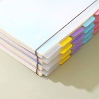 Carnet spirale B5, 124 feuilles, 80 g/m², couverture PP, séparateurs à sangle, dégradé de couleurs, 4 motifs, papeterie étudiante, vente en gros