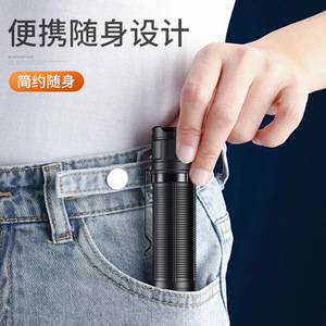 เซินฮั่วไฟฉายพกพาขนาดเล็กแบบชาร์จ USB ได้ อลูมิเนียมอัลลอยด์ ไฟ LED กำลังสูง แสงสีขาว ขนาดพกพา - Product Image 1
