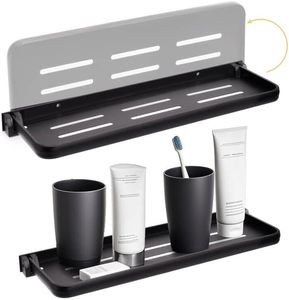 Estante <span class=keywords><strong>Plegable</strong></span> de Pared para Baño, 90 °   Estante Flotante <span class=keywords><strong>Plegable</strong></span>, Estantes Metálicos Desplegables para Montar en la Pared para Autocaravanas, Campers, Lavandería - Product Image 1