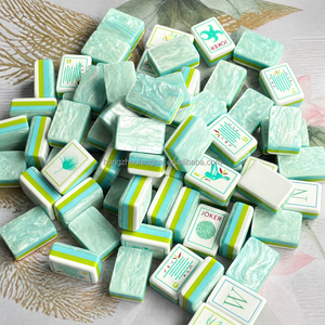 Set di Tessere Mahjong di Lusso Americano in Acrilico OEM, Stile Costiero con Perle Fluttuanti e Design Moderno a Loto, per Intrattenimento Portatile - Product Image 4