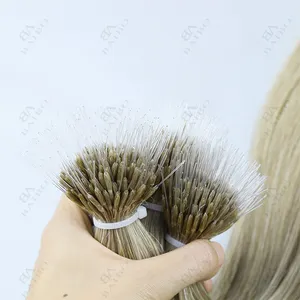 12A品質生レミーインド髪キューティクルプラスチックナノチップ人毛エクステンション二重描画プラスチックチップナノリングヘアエクステンション