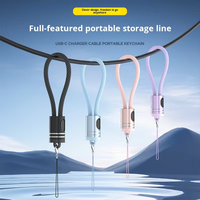 Kabel Pengisian Cepat USB C ke USB C 60W, Kabel Data Pendek dengan Tali Nilon untuk Laptop, Tablet, dan Ponsel