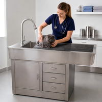 Table de toilettage et de traitement vétérinaire multifonctionnelle XY ACC01 avec robinet intégré et corps en acier inoxydable durable