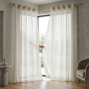 Tende Trasparenti DaiRui Effetto Lino a Righe, Filtranti la Luce, Stile Boho Rustico, per Finestre Soggiorno, Dropshipping e Ingrosso - Product Image 6