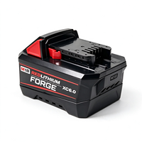 Batterie au lithium Milwaukee M18 Forge XC6.0 18V 6.0Ah Zero Tab Cell, batterie pour outils électriques robustes, compatible avec tous les outils sans fil M18