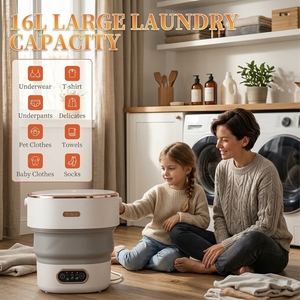 Mini Lavatrice Portatile Pieghevole <span class=keywords><strong>con</strong></span> 3 Modalità di Lavaggio per Biancheria Intima, Vestiti per Bambini e Altri Piccoli Oggetti, Ideale per Appartamenti - Product Image 4