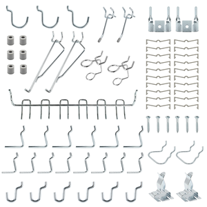 Juego de 35 Ganchos de Origen Vietnamita para Panel Perforado, Estilo Industrial Flexible, Diferentes Tamaños y Formas - Product Image 2