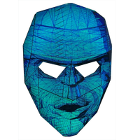 Écran LED personnalisé, écran LED créatif RGX P4mm, forme de visage 3D, masque facial, couleur pleine pour la décoration de discothèque, bar, club