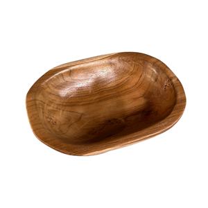 Service de table en bois d'Indonésie, table de cuisine en teck massif, vaisselle rustique, équipement de pendaison de crémaillère, bol en bois, cuisine - Product Image 1
