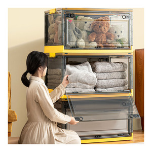 Hot Bán PP Nhựa Đóng Mở Lưu Trữ Thùng Nhựa Gấp Thùng Hộ Gia Đình Bên Mở Cắm Trại Hộp - Product Image 1