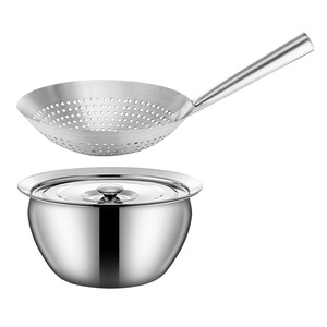 Stainless <b>Steel</b> Oil <b>Drum</b> 9 10 11 Inch Thickened Cooking Basin Durable Kitchen Oil <b>Pan</b> Round Shape - Product Image 3