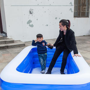 Piscina Inflable de PVC Rectangular Reforzada para Niños, Uso en Exteriores y en Casa, Piscina Familiar para Bebés e Infantes - Product Image 1