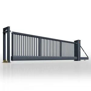 telescopic folding fence gate composite driveway front sliding gate door industrial cantilever sliding gate