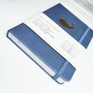 Basso MOQ Personalizzabile 160 gsm Punteggiato Ufficiale A5 di Spessore Bianco Di Carta di Bambù 160 gsm Punteggiato Notebook Vegan