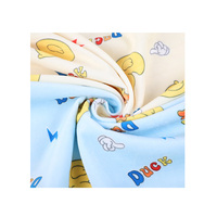 Kingcason Design populaire 100% polyester anti-rides imprimé rose jaune petit canard Super polaire velours tissu pour bébé couverture
