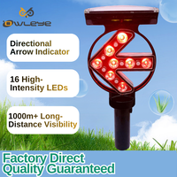 Feu de signalisation solaire OWLEYE SWLA16 à clignotement synchrone/sequencé, protection IP66, cadre ABS réfléchissant diamant, LED 1000m