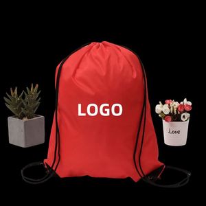 Promotion Gym Nylon Polyester Custom Logo Waterproof <b>Drawstring</b> <b>Backpacks</b> Draw String Sports Bags - Product Image 1