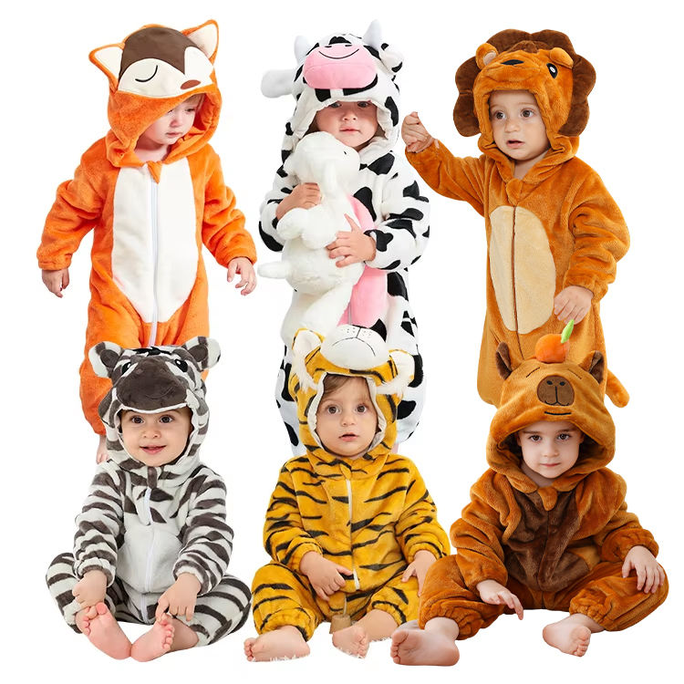 Wholesale Baby Clothes Panda Adorable Warm Onesies