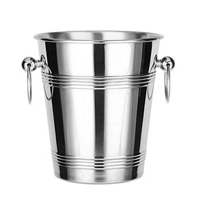 Seau à glace isotherme moderne en acier inoxydable de 5 litres, double paroi, portable, pour boissons, idéal pour le camping et les bars, garde la glace congelée plus longtemps - Product Image 2