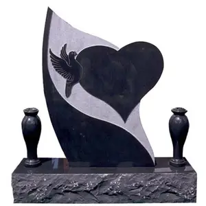 American Style Monument Granite Funerare Granite Angel Heart Shape China Granite Monuments