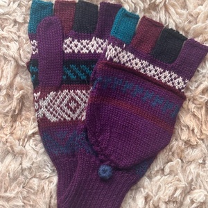 Mitaines convertibles en tricot d'hiver de haute qualité Isolation thermique Gants sans doigts avec rabat pour femmes et hommes - Product Image 3
