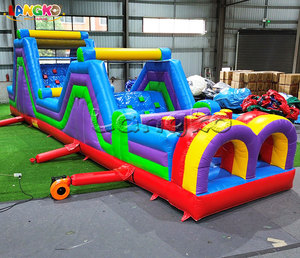 Scivolo Gonfiabile Blu con Ventilatore, Castello Gonfiabile Commerciale per Giochi <span class=keywords><strong>di</strong></span> Intrattenimento per Adulti - Product Image 2