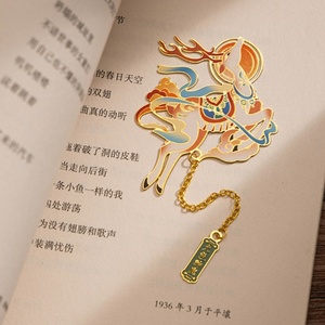 Cadeaux, conception personnalisée, logo en <span class=keywords><strong>laiton</strong></span>, émail doux <span class=keywords><strong>doré</strong></span>, marque-page en métal avec boîte cadeau - Product Image 6
