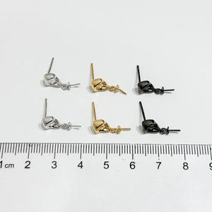 อุปกรณ์ทำต่างหูเงินแท้ S925 สำหรับประดับมุก แฟชั่นเครื่องประดับเงิน ต่างหูแบบติดหู พร้อมลูกปัดกลมขนาด 9-13 มม. รุ่น 22132 ฐานเปล่าสำหรับต่างหู - Product Image 4