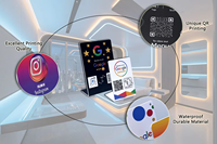Support d'affichage NFC personnalisé en PVC pour avis Facebook, Instagram, Google et menu NFC