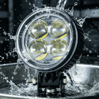 3.2 Inch 12W Round LED Work Light 4D Lens IP68 Waterproof 12-48V Auxiliary Driving Lamp Offroad Car Truck Forklift Machinery