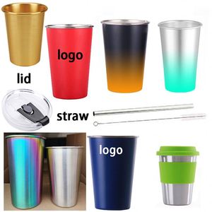 Gobelet isotherme en métal 17oz 20oz avec logo personnalisé, changeant de couleur, pour boissons froides, tasse magique réutilisable en aluminium 16oz, tasses à bière - Product Image 1
