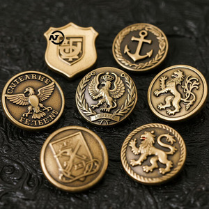 Bottoni Vintage in ottone Set orecchio di grano a cinque punte con spalline a stella copricotto uniformi cucite con distintivo - Product Image 2