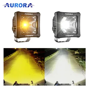 Aurora 2Inch 30W Yellow and White Color led Driving Auxiliary Fog Lamp Mini Led Work Light for Offroad Vehicle