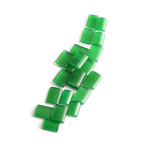 Ágata <span class=keywords><strong>verde</strong></span> natural de alta calidad al por mayor, forma de Corte rectangular, cabujón en forma de piedras preciosas sueltas, proveedor de ágata - Product Image 2