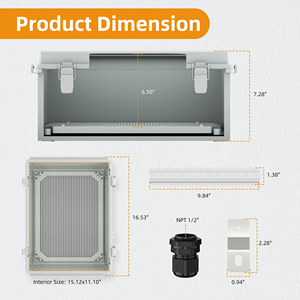 IP67 wifi ngoài trời bao vây thép không gỉ Chốt bản lề không thấm nước bao vây hộp nối thời tiết hộp điện - Product Image 5