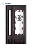 Portes d'entrée en alliage d'aluminium sur mesure avec isolation thermique et acoustique antivol, design moderne pour l'extérieur résidentiel